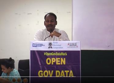 Shri M Nagarajan (IAS) on the Closing Ceremony of #OpenGovDataHack Surat